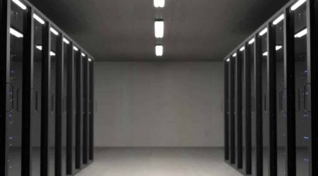 Black Server Racks on a Room